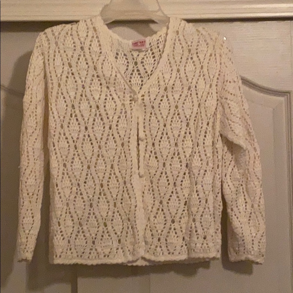 Fun Art.  Lite sweater cream color hand made